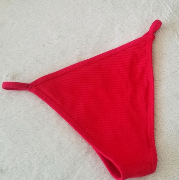 Victoria's Secret PINK Sequin Bling String Bikini Panty Ribbed Red NWT - Picture 5 of 11